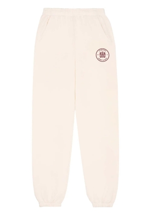 Sporty & Rich Bristol Crest cotton track pants - Neutrals