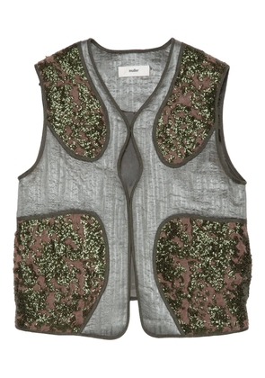 Muller Of Yoshiokubo Radiant sequin-embellished sleeveless vest - Green