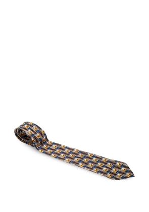 Dunhill patterned silk tie - Blue