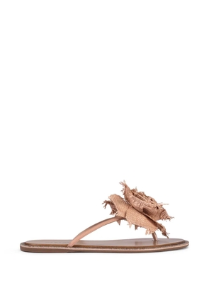 Le Silla Rose floral-embellishment sandals - Neutrals