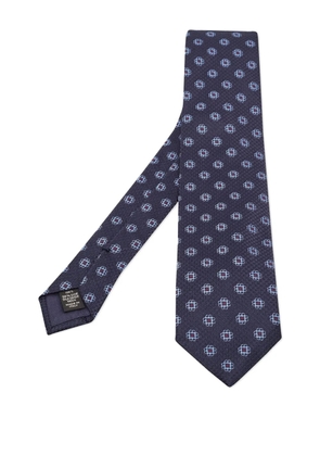 Ermenegildo Zegna Vintage floral-pattern silk tie - Blue