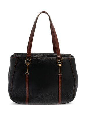 Aigner Vintage textured leather shoulder bag - Black