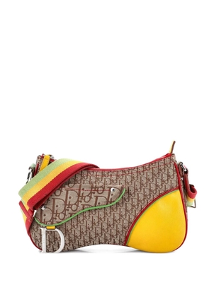 Christian Dior Pre-Owned Vintage Rasta Saddle Messenger Bag Diorissimo Canvas Medium crossbody bag - Brown