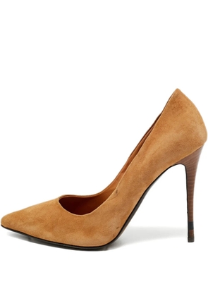 Fendi Pre-Owned suede pointed-toe pumps - Brown