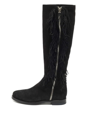 Le Silla suede fringe knee boots - Black