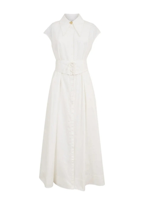 CLEA Callista belted midi dress - White