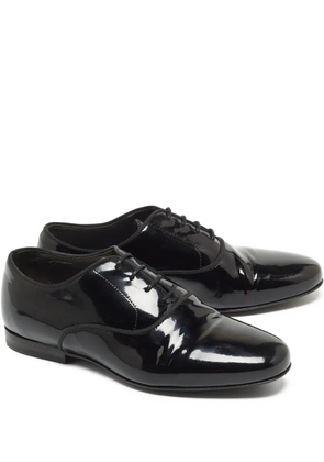 Lanvin Pre-Owned leather lace-up oxford shoes - Black