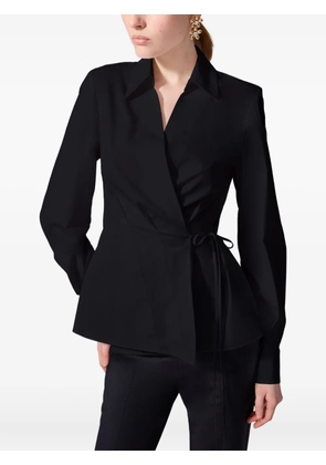 Carolina Herrera tie-waist wrap shirt - Black