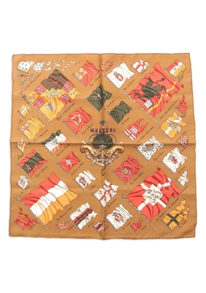Hermès Pre-Owned 2010s Petit Carré silk scarf - Brown