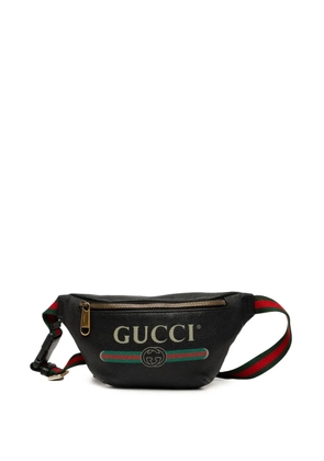 Gucci Pre-Owned 2000-2015 Small Grained Calfskin Logo belt bag - Black