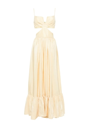 Saiid Kobeisy Taffeta midi dress - Yellow