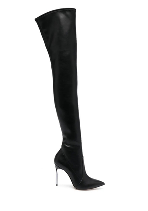 Casadei Blade 100mm thigh-high boots - Black