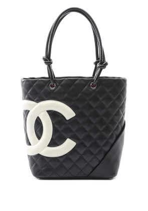 CHANEL Pre-Owned quilted appliqué handbag - Black