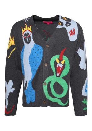 The Elder Statesman mythical creatures cardigan - Grey