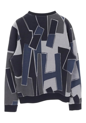 Hermès Pre-Owned 2010s geometric cotton sweatshirt - Blue