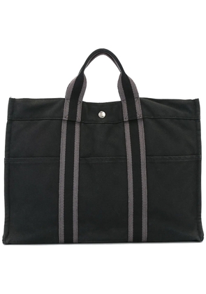 Hermès Pre-Owned canvas rectangular tote - Black