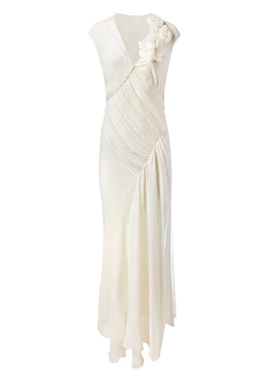 Alejandra Alonso Rojas draped chiffon dress - Neutrals