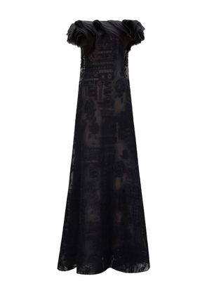 Gemy Maalouf off-shoulder loose-cut dress - Black