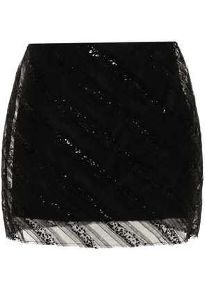 Viktor & Rolf tulle-overlay mini skirt - Black