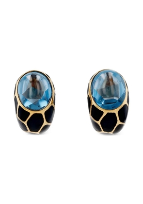 Fred 1980's topaz enamel earrings - Gold