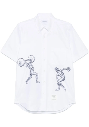 Thom Browne embroidered cotton shirt - White