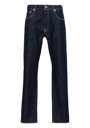 Kenzo logo-patch tapered jeans - Blue