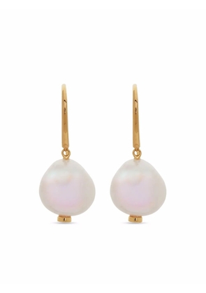 Monica Vinader Nura pearl drop earrings - Gold