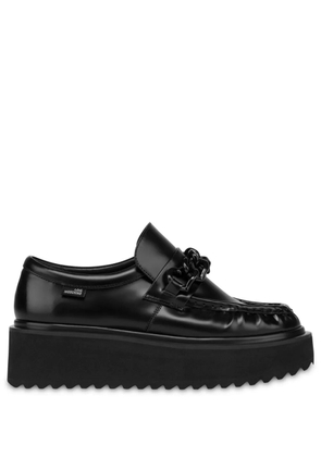 Love Moschino chain link-detail flatform loafers - Black