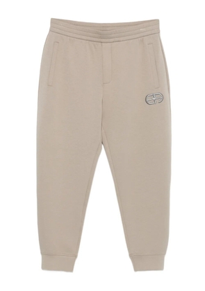 Emporio Armani logo-embroidered track pants - Neutrals
