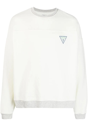 GUESS USA logo-print jersey sweatshirt - White