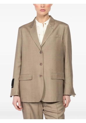 IBRIGU floral three-button blazer - Neutrals