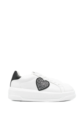 Love Moschino heart-detail sneakers - White