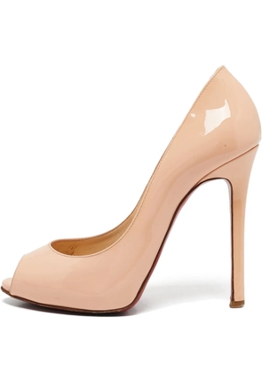Christian Louboutin Pre-Owned 110mm Flo peep-toe pumps - Neutrals