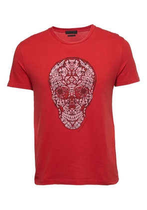 Alexander McQueen Pre-Owned skull-mosaic T-shirt - Red
