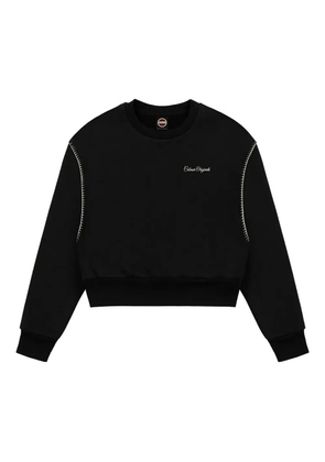 Colmar cropped topstitching sweatshirt - Black