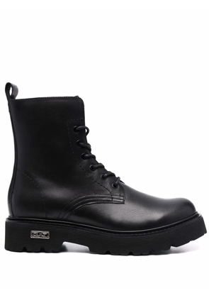 Cult lace-up leather boots - Black