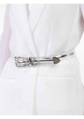 Brandon Maxwell Transluscent buckle belt - Silver