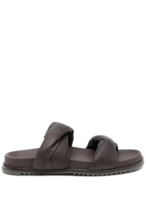Rick Owens round toe sandals - Brown
