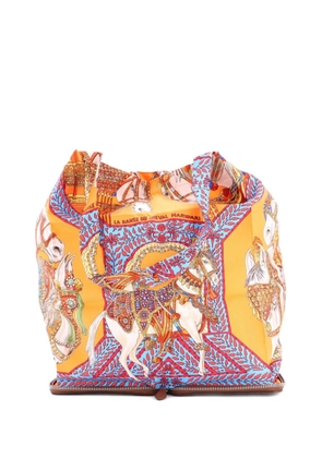 Hermès Pre-Owned Silky Pop Printed Silk tote bag - Brown