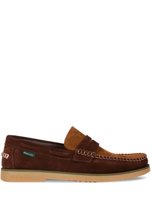 PS Paul Smith contrast-stitching suede loafers - Brown