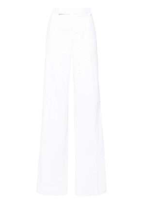 Thom Browne pressed-crease cotton trousers - White