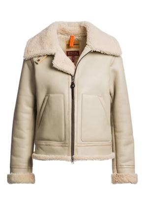 Parajumpers Gialean shearling-collar zip jacket - Neutrals