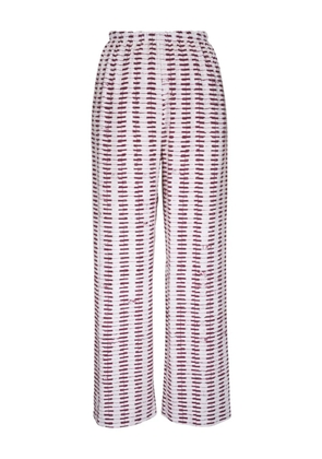 Peter Cohen striped trousers - White