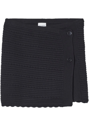Closed crochet mini skirt - Black