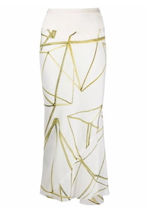 Rick Owens Bias midi skirt - Neutrals