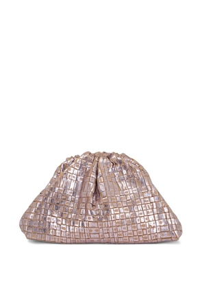 Maria La Rosa Game Laminated clutch bag - Metallic