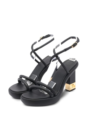 Fendi Pre-Owned 105mm leather ankle-strap sandals - Black