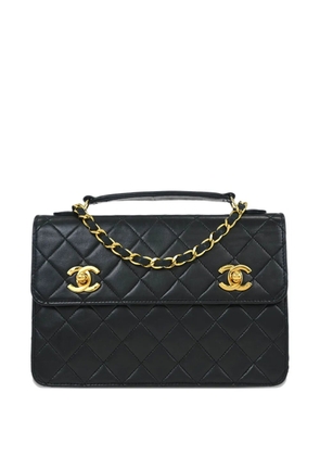 CHANEL Pre-Owned 1990 quilted chain shoulder handbag - Black