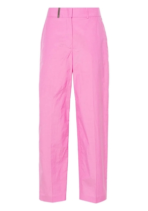 Peserico pressed-crease straight trousers - Pink
