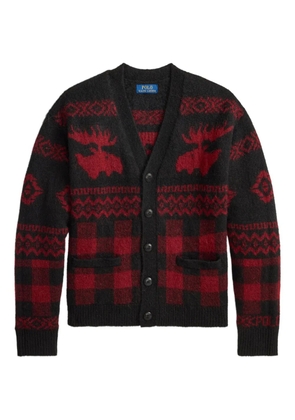 Polo Ralph Lauren moose check cardigan - Red